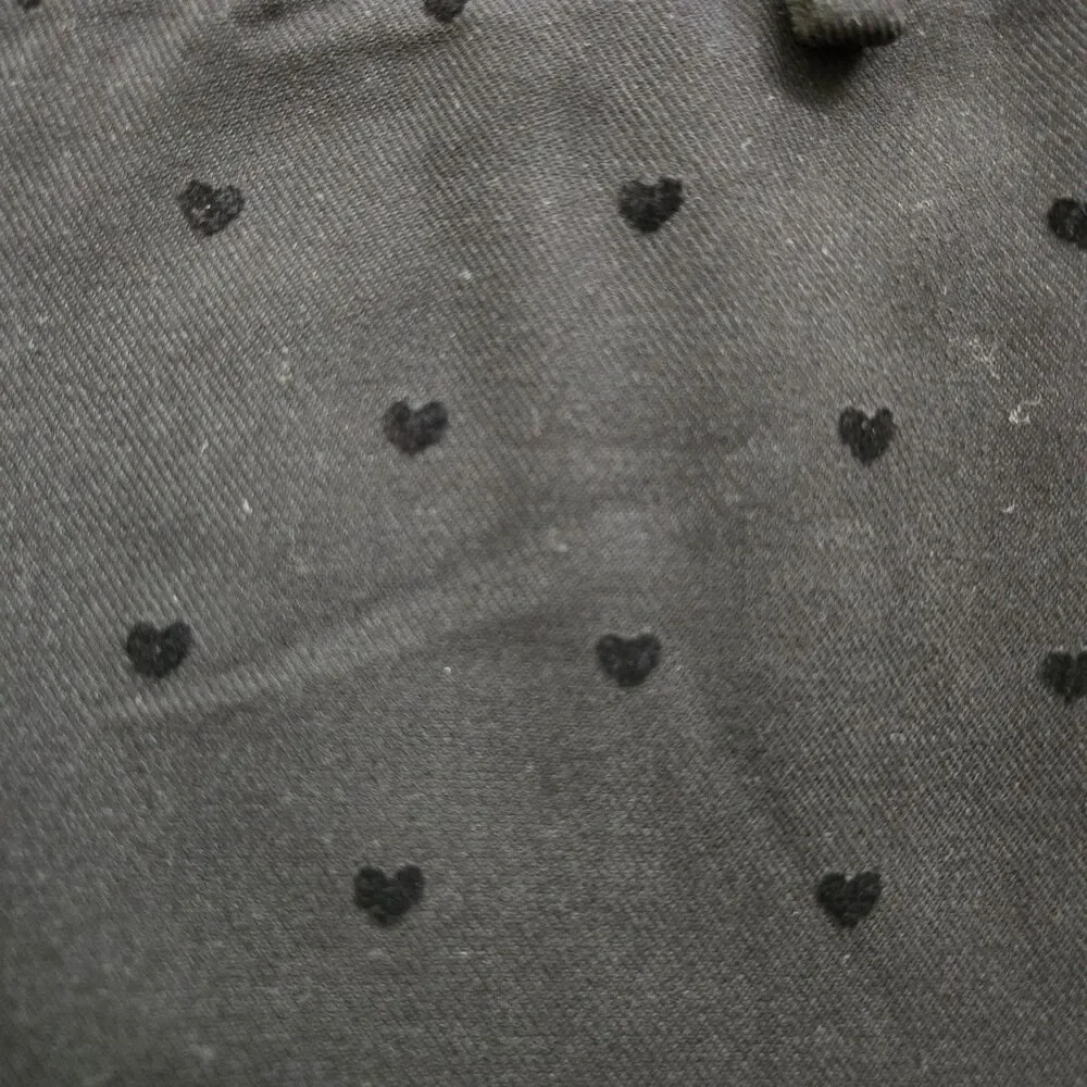 Talbots Women 8 Black Heart Print Mid Rise Hampshire Straight Leg Ankle Pants - Picture 5 of 13